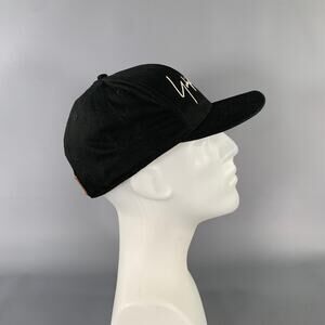 YOHJI YAMAMOTO Size 7 5/8 Black White Logo Canvas Cotton Hats